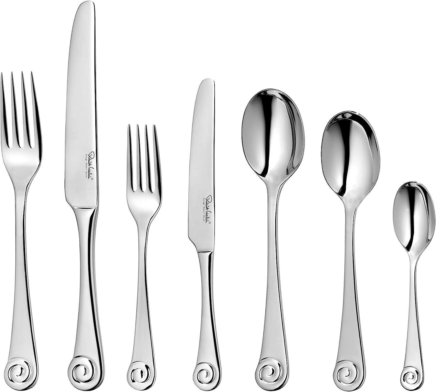 Robert Welch Ammonite Bright Çatal Bıçak Takımı, 84 Parça 12 Kişilik AMFBR1099V/84