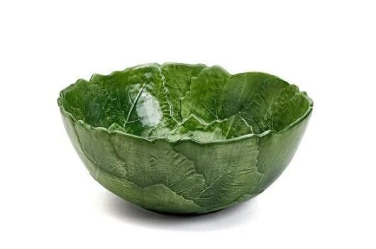 KASE YEŞİL YAPRAK DETAYLI 33 cm