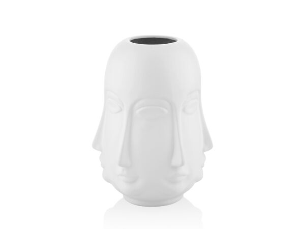 1JB-17056AVIPASSI 25.6 CM MAT BEYAZ BUDDHA VAZO (4)