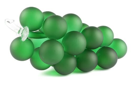 Yeşil Üzüm Cam Dekor Obje 24x11x12cm