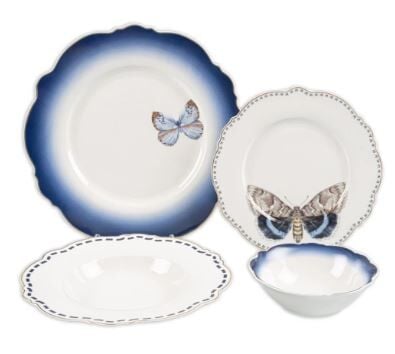 İndigo 24 Parça Yemek Takımı