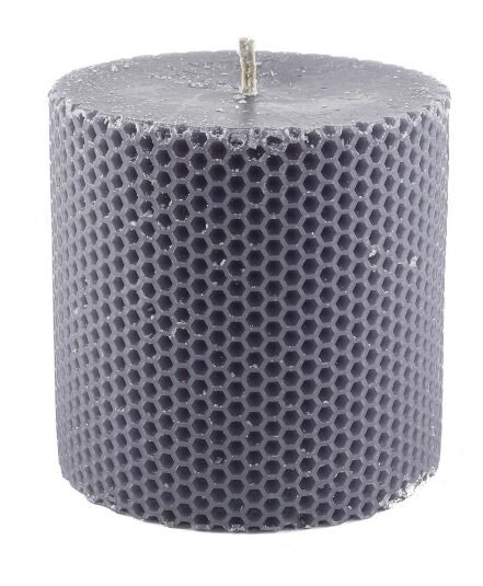 Petek Koyu gri Silindir 10x10 mum