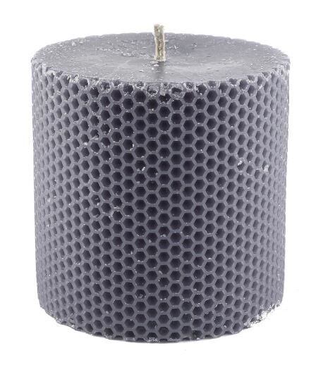Petek Koyu gri Silindir 10x10 mum