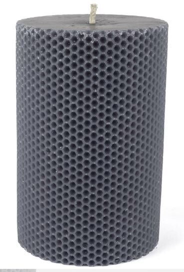 Petek Koyu gri Silindir 10x15 mum