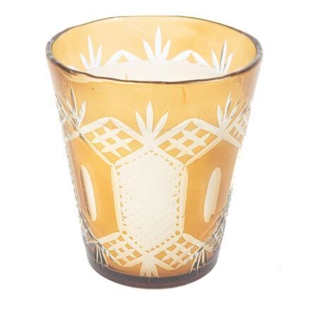 Sarı Cam Mum14x16cm