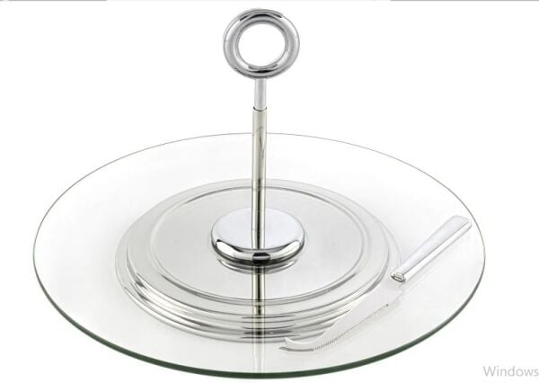 Cam Peynir Sevis Tabağı Seti 31x20cm