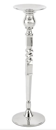 Silver Spiral Metal Mumluk 10x35cm