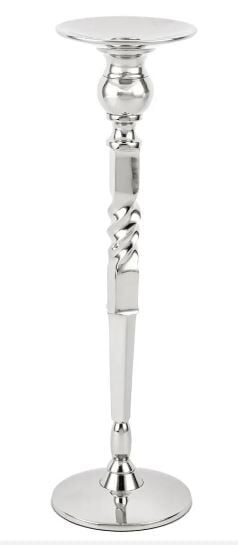 Silver Spiral Metal Mumluk 10x35cm