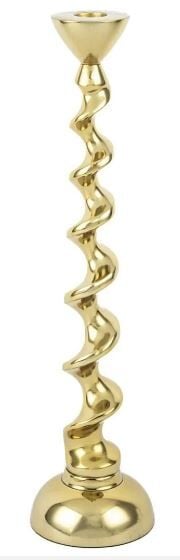 Twist Gold Metal Mumluk 9x35cm