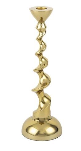 Twist Gold Metal Mumluk 9x27cm