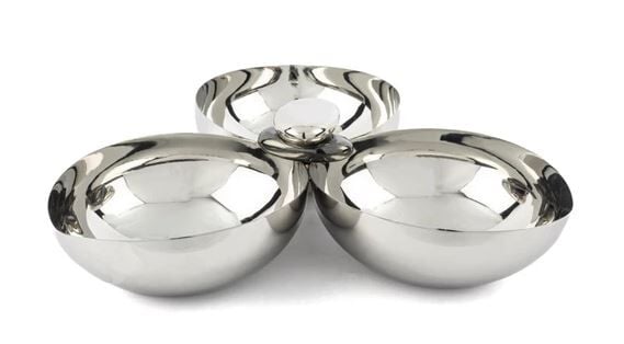 GRAVEL GÜMÜŞ METAL 3 BÖLMELİ ÇEREZLİK