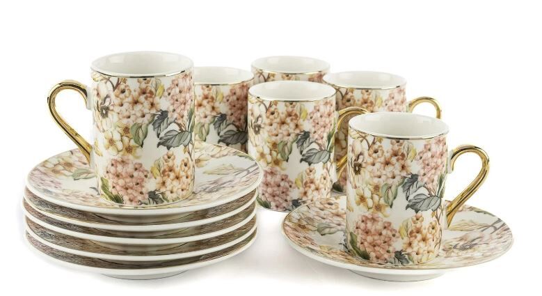 Floral Land 6lı Kahve Fincanı Seti 90cc