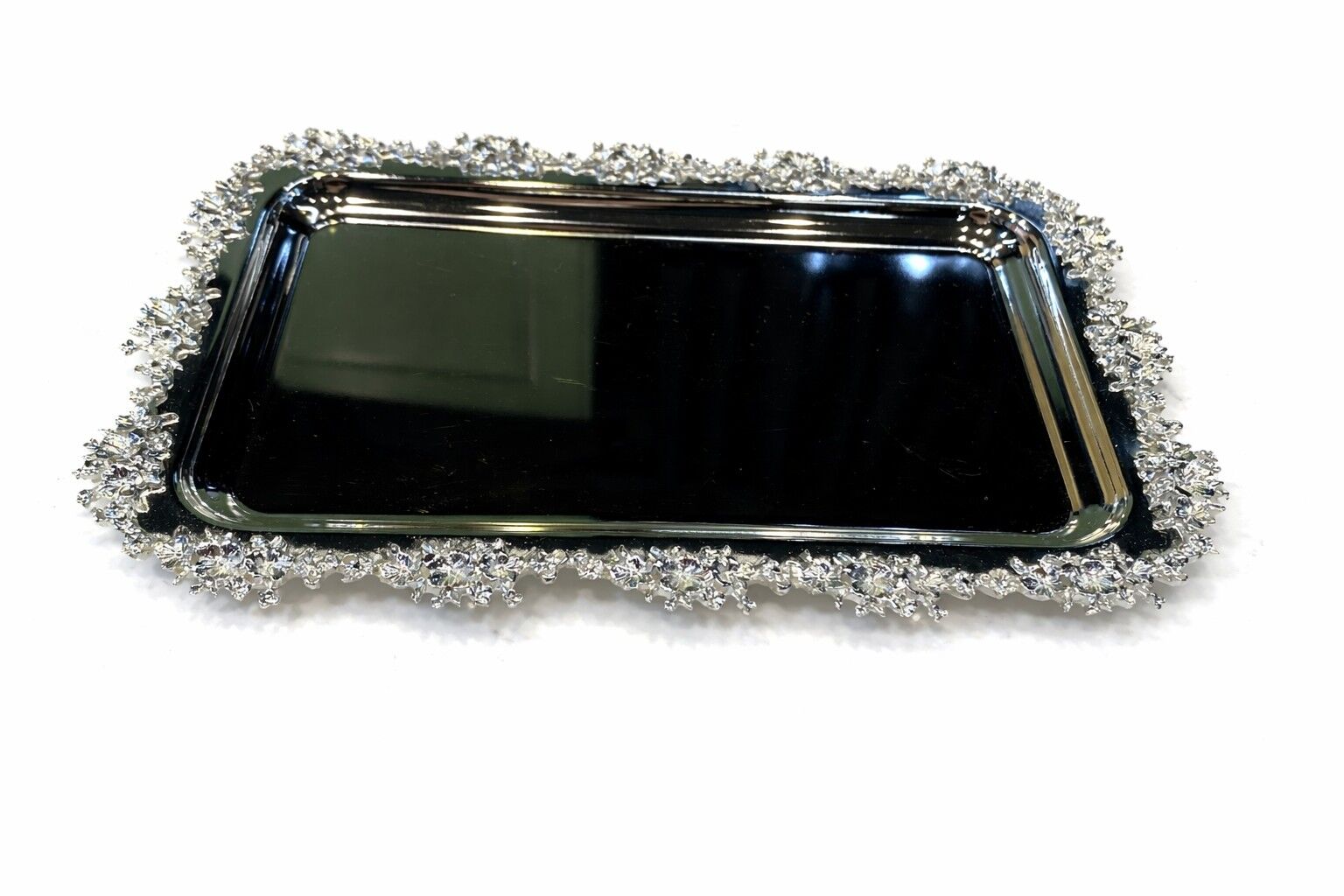 ÇİÇEK BORDÜR TEK KİŞİLİK DİKDÖRTGEN TEPSİ