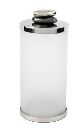 Gravel Gümüş Kapaklı Cam Kavanoz 11x24cm