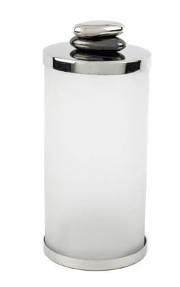 Gravel Gümüş Kapaklı Cam Kavanoz 11x24cm