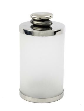 Gravel Gümüş Kapaklı Cam Kavanoz 14x20cm