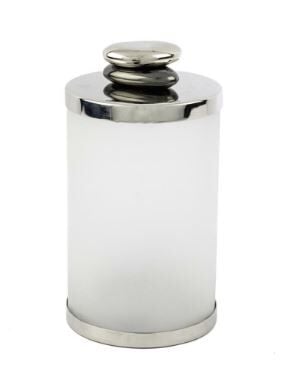 Gravel Gümüş Kapaklı Cam Kavanoz 14x20cm