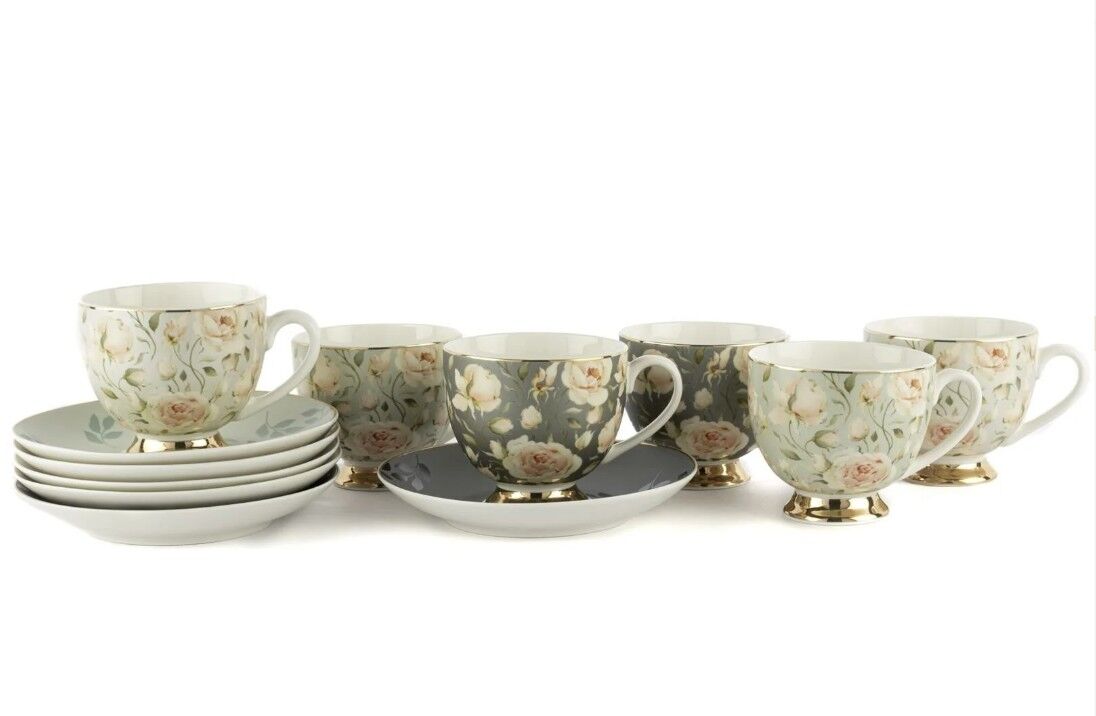 Rosy 6lı Çay Fincanı Seti 220cc