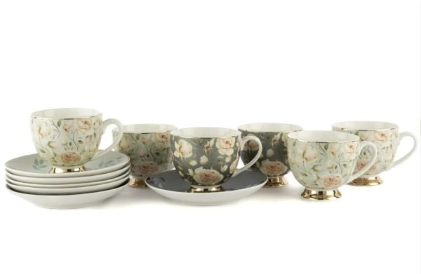 Rosy 6lı Çay Fincanı Seti 220cc