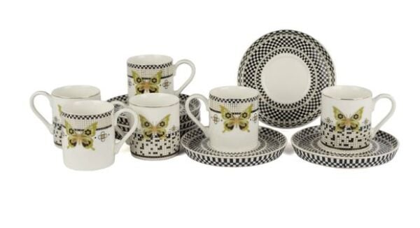 Monarch Siyh Beyz 6lı Kahve Fİncan Set 90cc