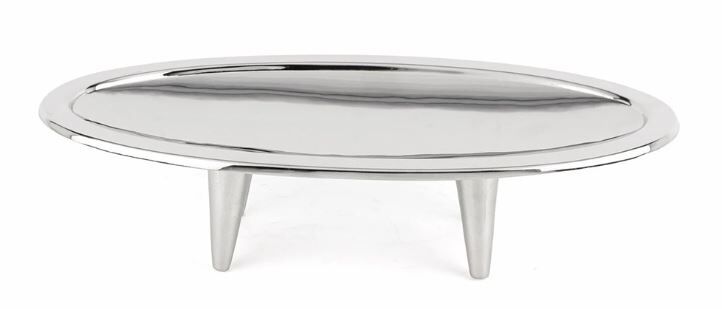 Gümüş Nikel Ayaklı Sunumluk 41x23x10cm