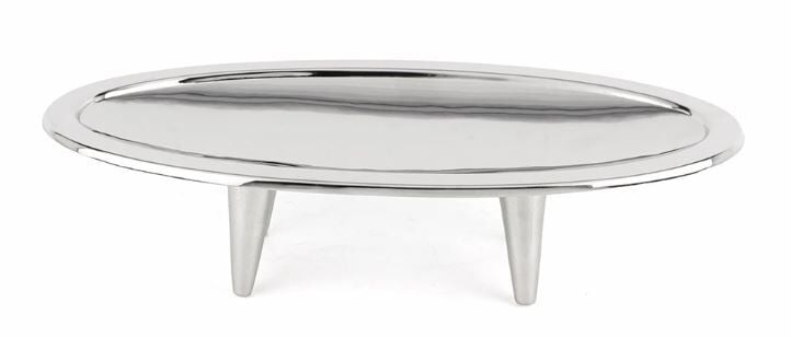 Gümüş Nikel Ayaklı Sunumluk 36x17x9cm