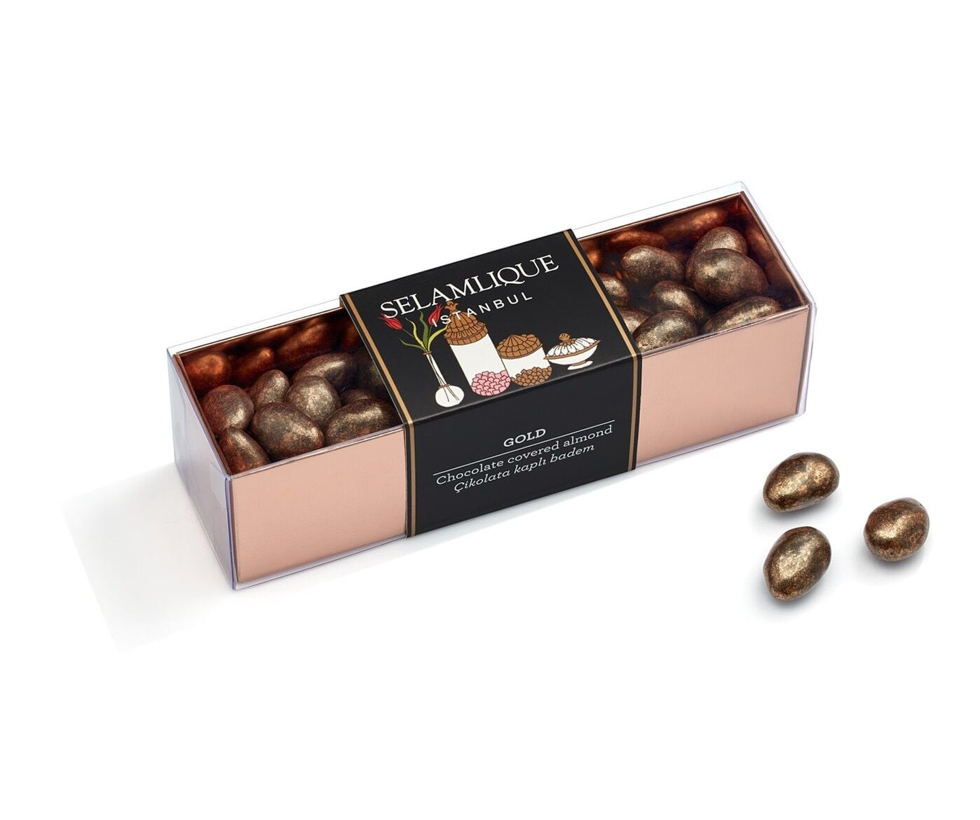 GOLD ÇİKOLATALI BADEMLER 250G