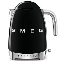 Smeg 50's Style Retro Siyah Isı Ayarlı Kettle