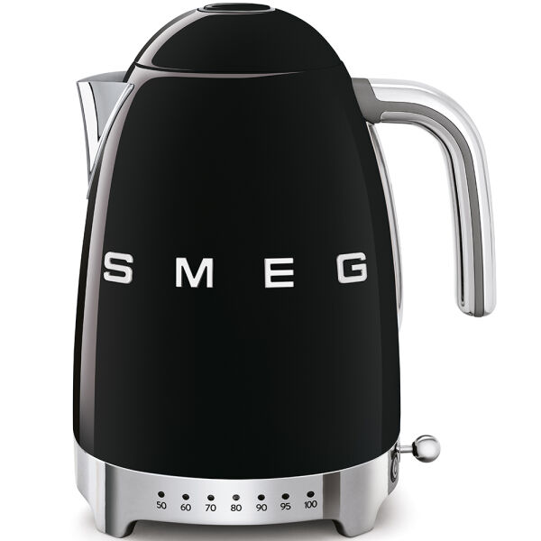 Smeg 50's Style Retro Siyah Isı Ayarlı Kettle
