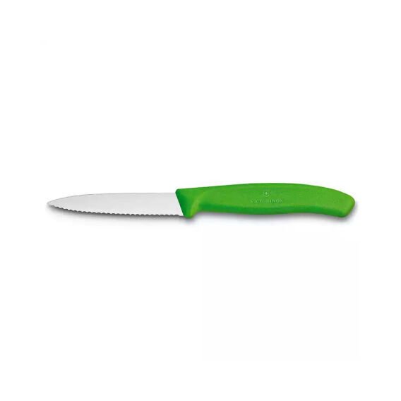 Victorinox 6.7636.L114 8cm Yeşil Tırtıklı Soyma Bıçağı