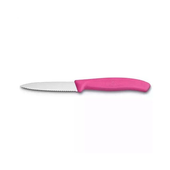 Victorinox 6.7636.L115 8cm Pembe Tırtıklı Soyma Bıçağı
