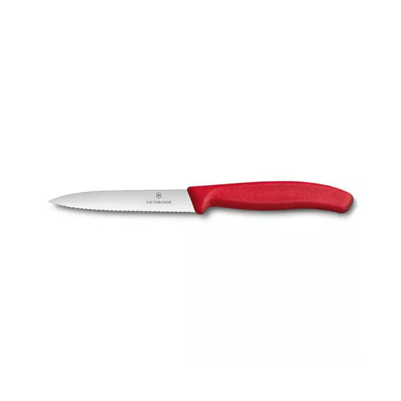 Victorinox 6.7731 10cm Kırmızı Tırtıklı Soyma Bıçağı