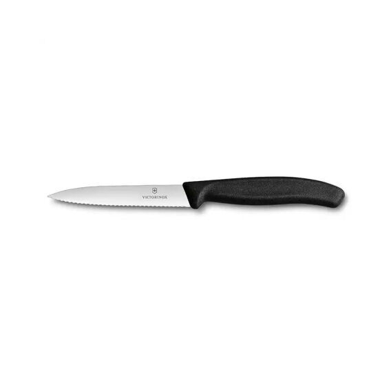 Victorinox 6.7733 10cm Siyah Tırtıklı Soyma Bıçağı