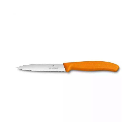 Victorinox 6.7736.L9 10cm Turuncu Tırtıklı Soyma Bıçağı