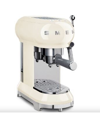 Smeg 50's Style Retro Krem Manuel Espresso Kahve Makinesi