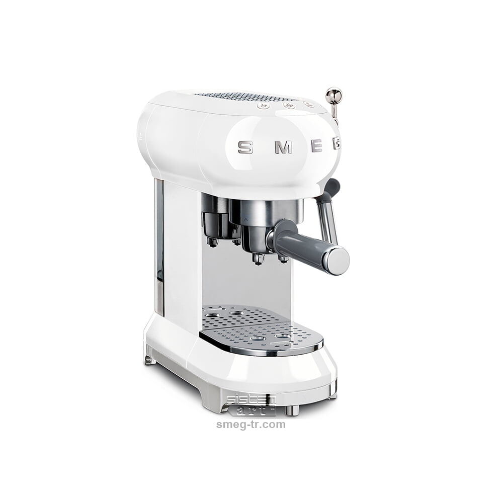 Smeg 50's Style Retro Beyaz Manuel Espresso Kahve Makinesi
