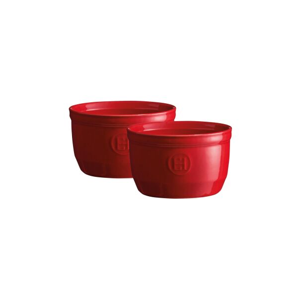 EH Fırın Kabı Ramekin No.10 2'li Set  0,25 Lt Kırmızı Ç:10 -Y:6 cm -244010