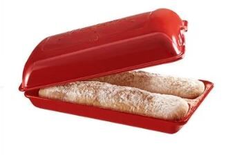 EH 2'li Baget Ekmek / Fırın Kabı Dikdörtgen 39x23 cm Kırmızı -345502