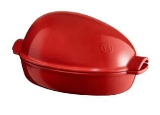 EH Fırın Kabı Yuvarlak Et/Tavuk/Hindi Pişime 4,5 Lt Kırmızı/Burgundy -348444