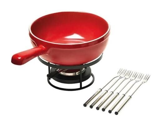 EH Yuvarlak Fondü Seti 24 cm Kırmızı/Burgundy -349922