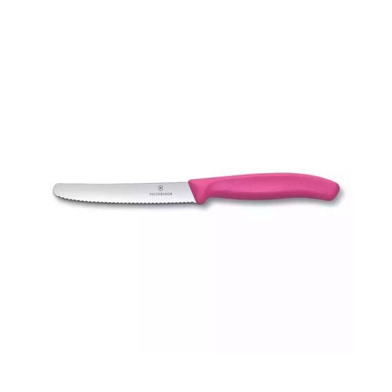Victorinox 6.7836.L115 11cm Pembe Tırtıklı Domates ve Sofra Bıçağı