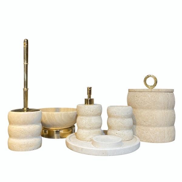 Traverten Banyo Seti 7 prç 4163