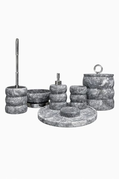 Banyo Seti Gri mermer 7 prç 4210