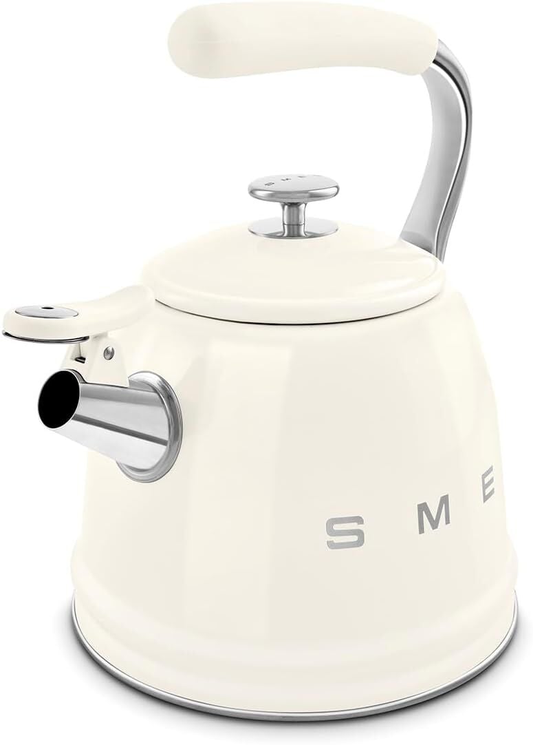 Smeg 50's Style Retro Krem Islıklı Kettle