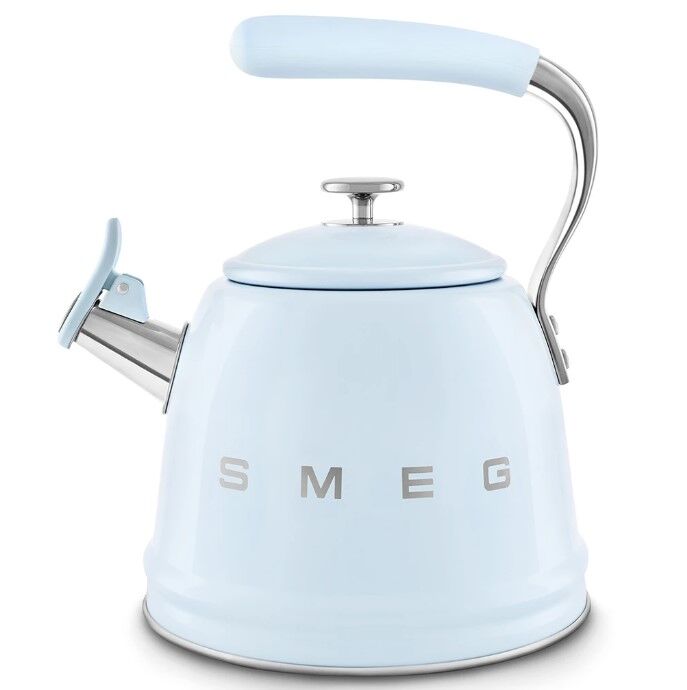 Smeg 50's Style Retro Pastel Mavi Islıklı Kettle