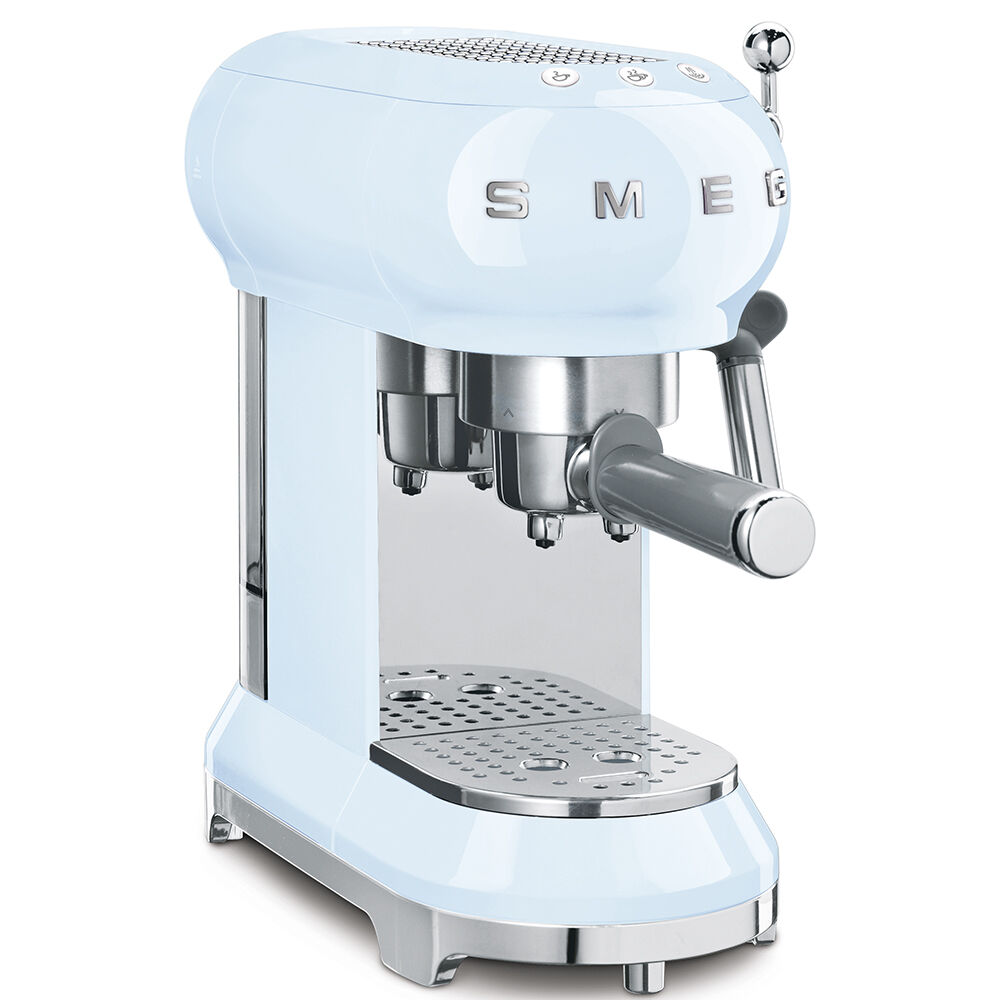 Smeg 50's Style Retro Pastel Mavi Manuel Espresso Kahve Makinesi