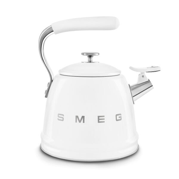 Smeg 50's Style Retro Beyaz Islıklı Kettle