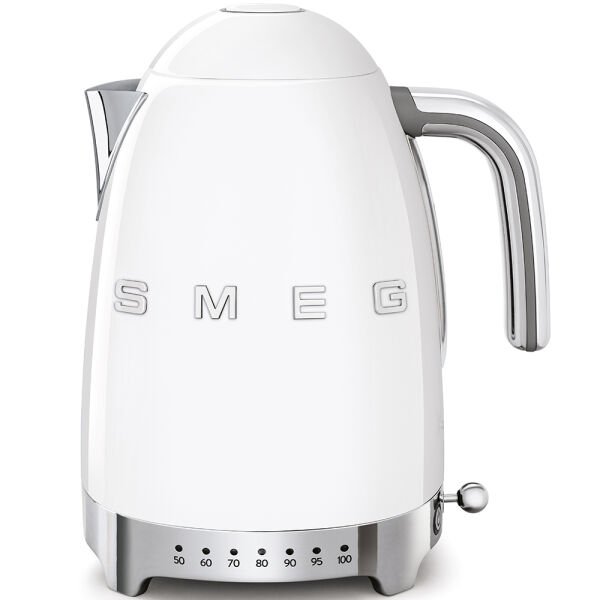 Smeg 50's Style Retro Beyaz Isı Ayarlı Kettle
