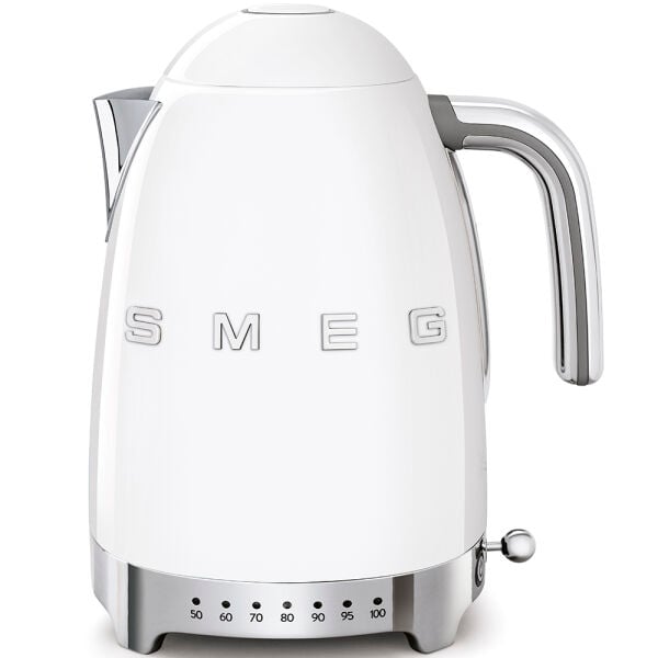 Smeg 50's Style Retro Beyaz Isı Ayarlı Kettle