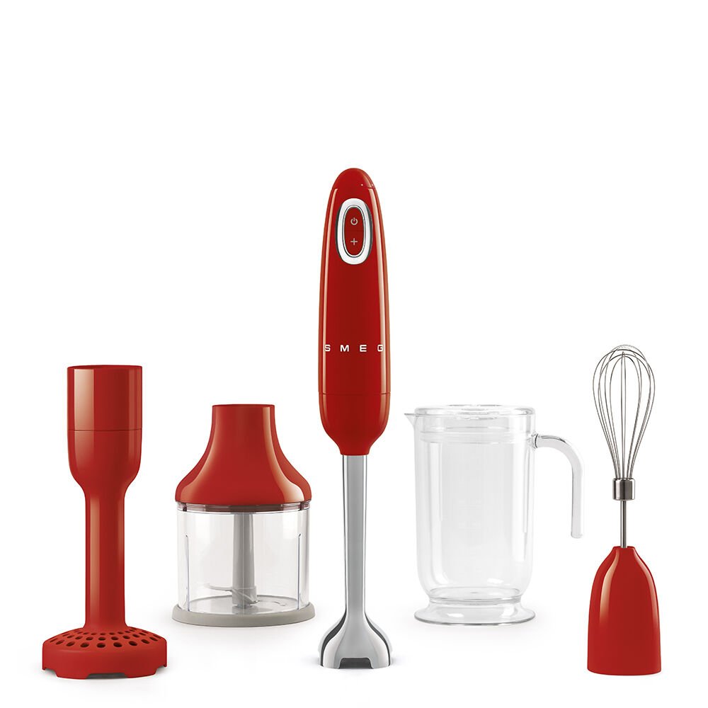 Smeg 50's Style Retro Kırmızı El Blender Seti